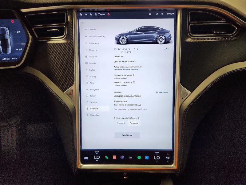2016 Tesla Model S მანქანა იყიდება აუქციონზე, vin: 5YJSA1E22GF166893, აუქციონის ნომერი: 53710286