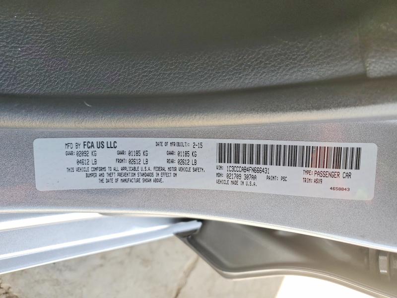 52891096 :رقم المزاد ، 1C3CCCAB4FN666431 vin ، 2015 Chrysler 200 مزاد بيع