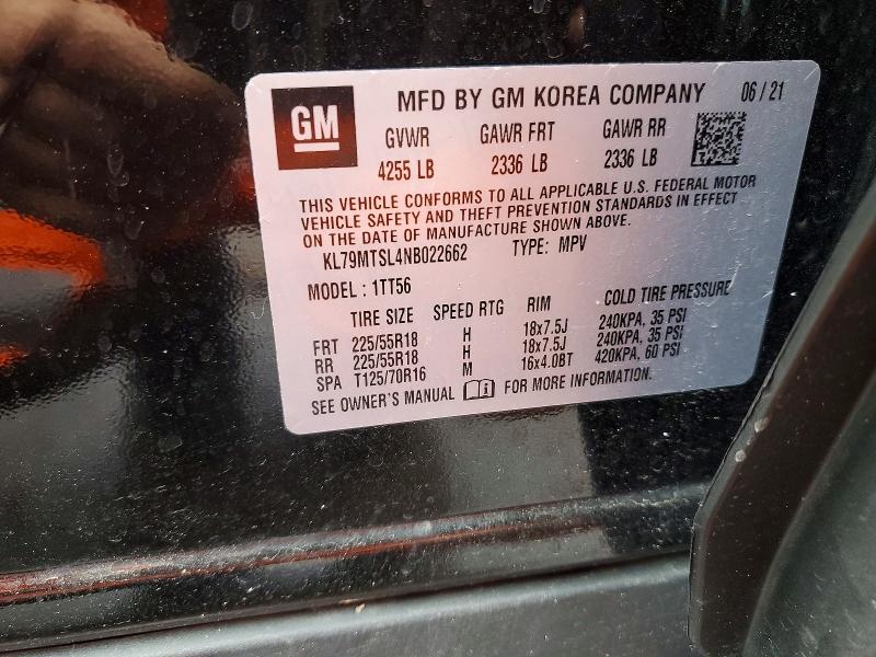 Продажа на аукционе авто 2022 Chevrolet Trailblazer, vin: KL79MTSL4NB022662, номер лота: 51823576