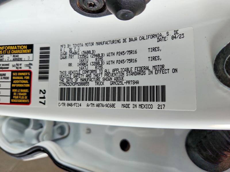 Aukcja sprzedaży 2023 Toyota Tacoma, vin: 3TMAZ5CN3PM208055, numer aukcji: 52645586