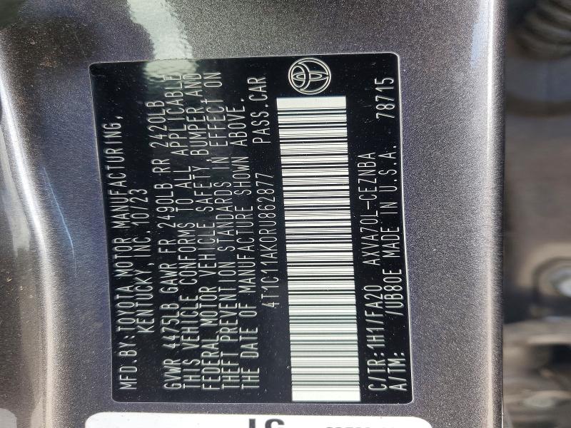 Aukcja sprzedaży 2024 Toyota Camry, vin: 4T1C11AK0RU862877, numer aukcji: 55027336
