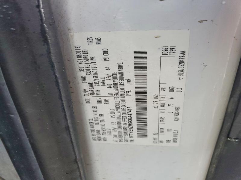 Aukcja sprzedaży 2019 Ford Transit, vin: 1FTYE9ZM5KKA47417, numer aukcji: 54696516