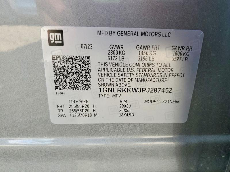 Продаж на аукціоні авто 2023 Chevrolet Traverse, vin: 1GNERKKW3PJ287452, номер лоту: 55075936