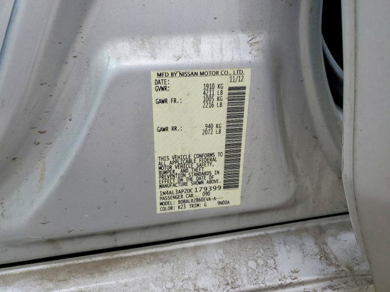 Продажа на аукционе авто 2013 Nissan Altima, vin: 1N4AL3AP2DC179399, номер лота: 52194536