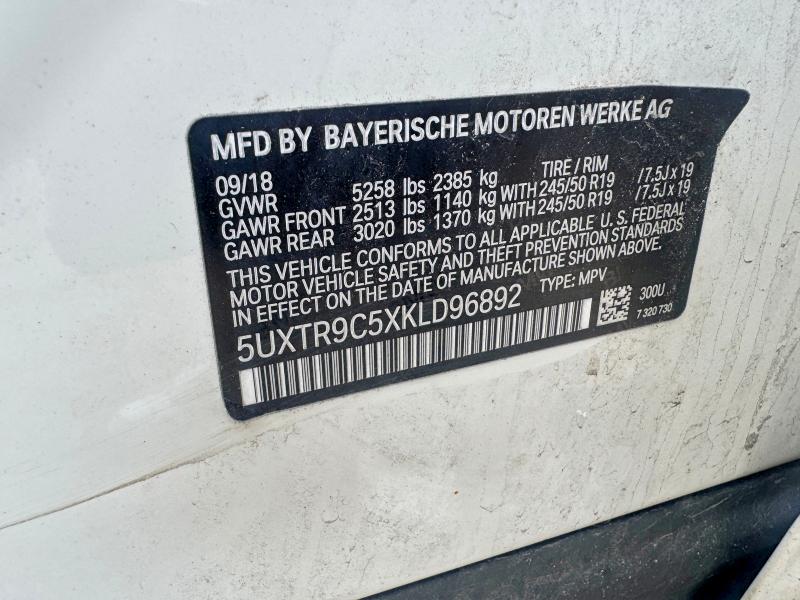 Продаж на аукціоні авто 2019 Bmw X3, vin: 5UXTR9C5XKLD96892, номер лоту: 52958986