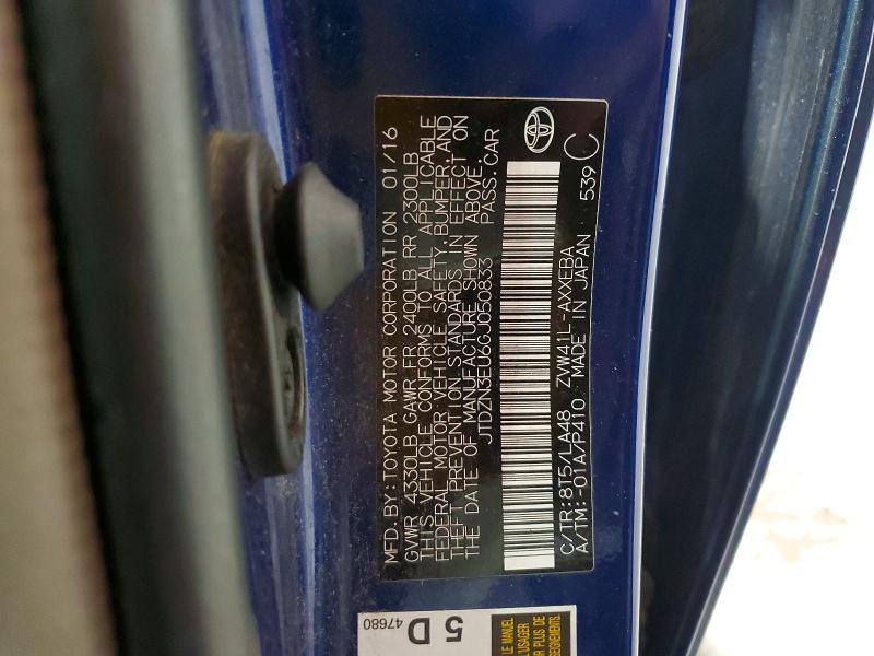 53691516 :رقم المزاد ، JTDZN3EU6GJ050833 vin ، 2016 Toyota Prius V مزاد بيع