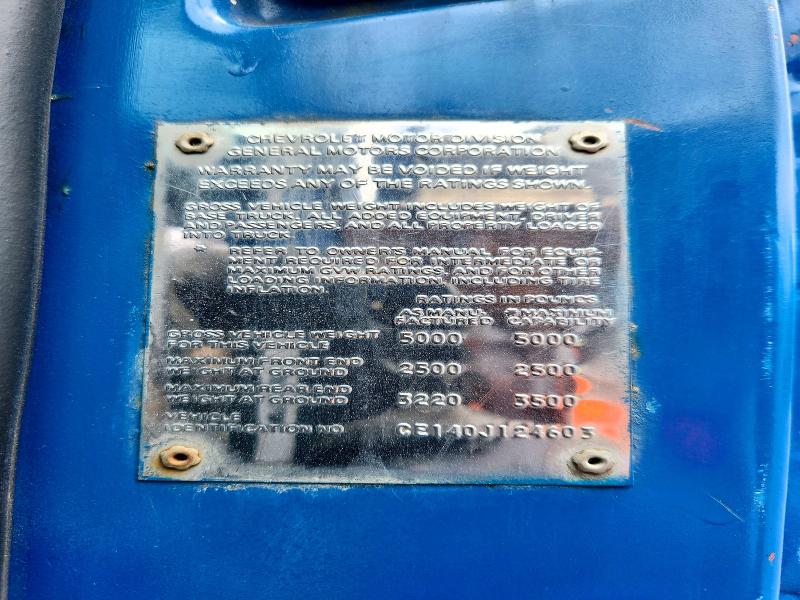 Продаж на аукціоні авто 1970 Chevrolet C10, vin: CE140J124603, номер лоту: 53459246