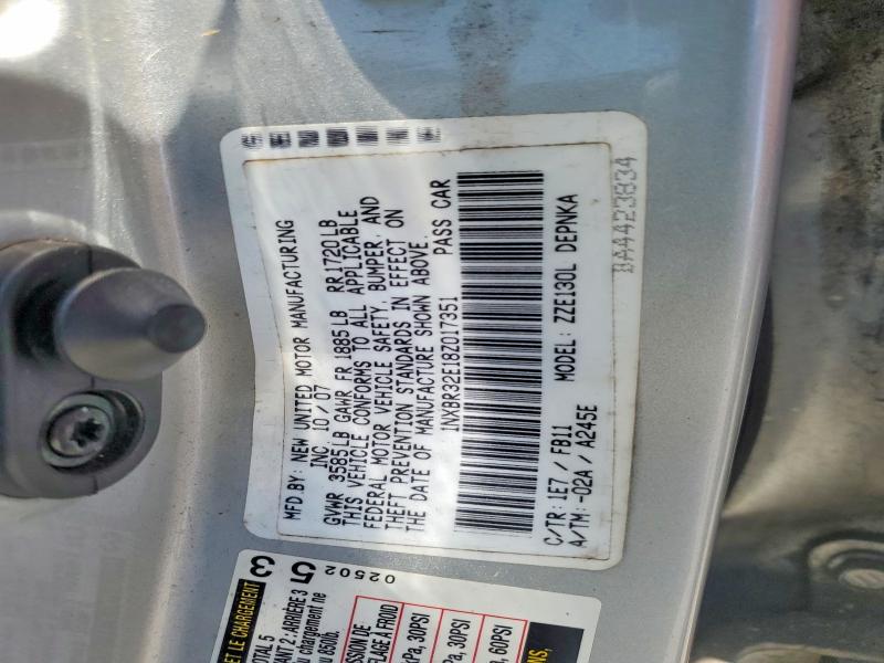 Aukcja sprzedaży 2008 Toyota Corolla, vin: 1NXBR32E18Z017351, numer aukcji: 52584346