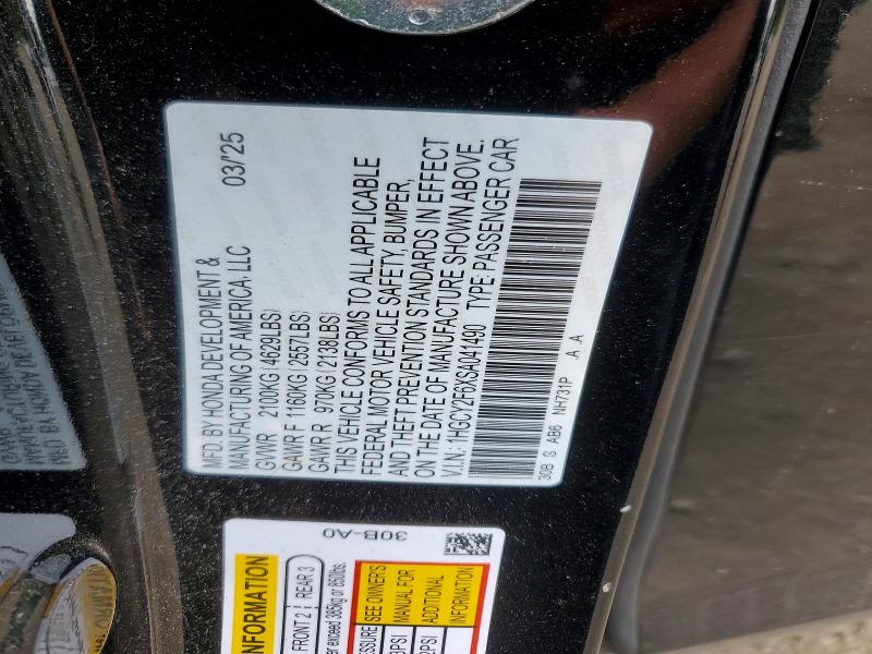 Продажа на аукционе авто 2025 Honda Accord, vin: 1HGCY2F6XSA041490, номер лота: 54168136