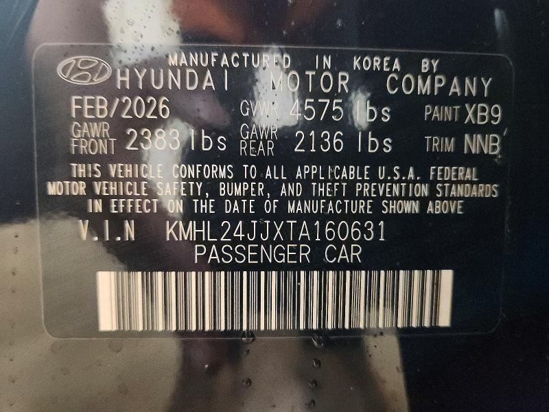Продажа на аукционе авто 2026 Hyundai Sonata Hybrid, vin: KMHL24JJXTA160631, номер лота: 54819956