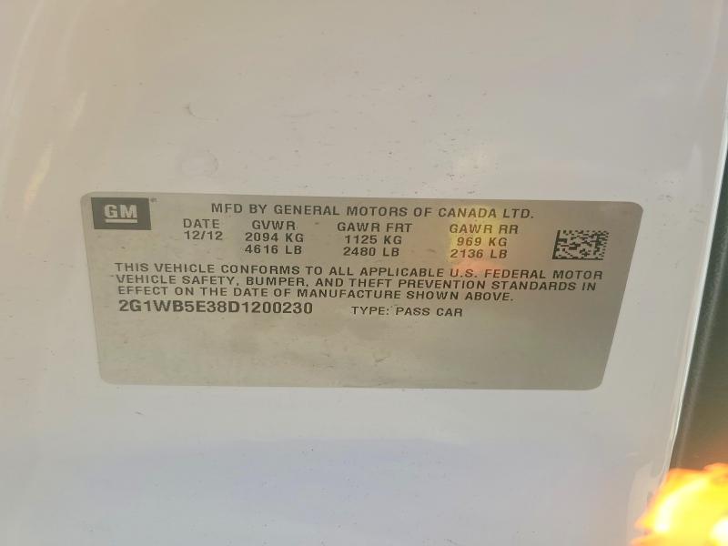 2013 Chevrolet Impala მანქანა იყიდება აუქციონზე, vin: 2G1WB5E38D1200230, აუქციონის ნომერი: 52242626