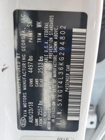 Продаж на аукціоні авто 2019 Kia Optima, vin: 5XXGT4L36KG294802, номер лоту: 52026486