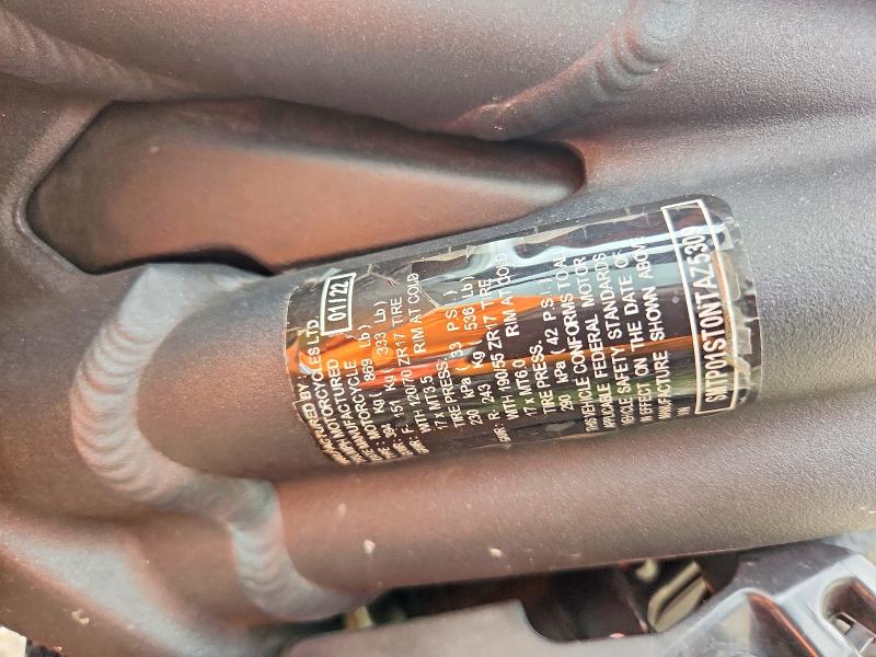 2022 Triumph Motorcycle Speed Triple მანქანა იყიდება აუქციონზე, vin: SMTP01ST0NTAZ5309, აუქციონის ნომერი: 53176796