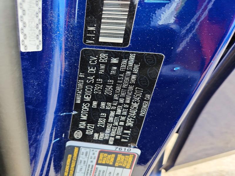 Продаж на аукціоні авто 2021 Kia Forte, vin: 3KPF24AD5ME345017, номер лоту: 55125486