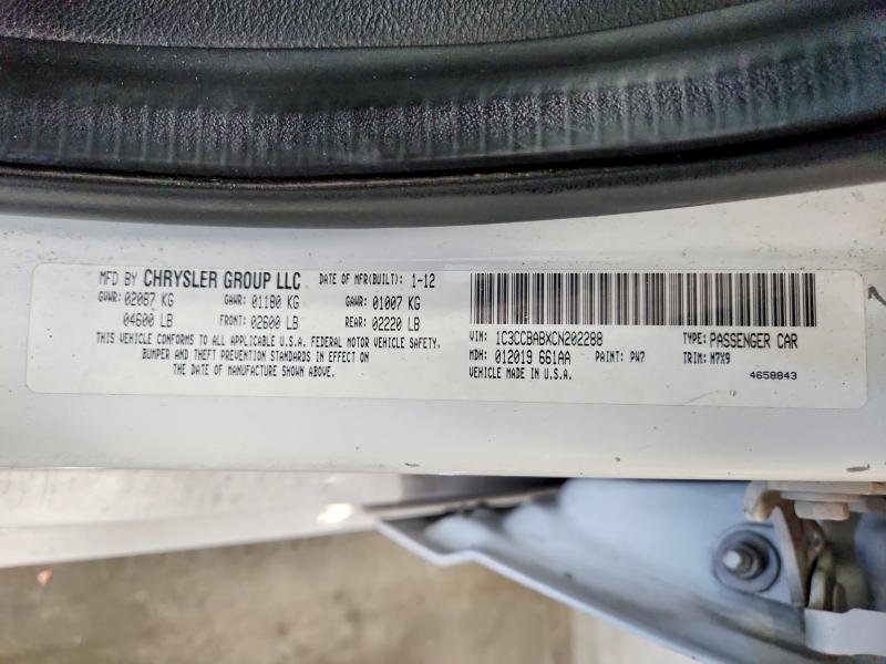 Продаж на аукціоні авто 2012 Chrysler 200, vin: 1C3CCBABXCN202288, номер лоту: 52018926