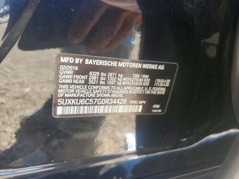 Aukcja sprzedaży 2016 Bmw X6, vin: 5UXKU6C57G0R34429, numer aukcji: 52469726