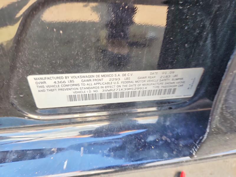 Aukcja sprzedaży 2009 Volkswagen Jetta, vin: 3VWRZ71K39M129914, numer aukcji: 52725706