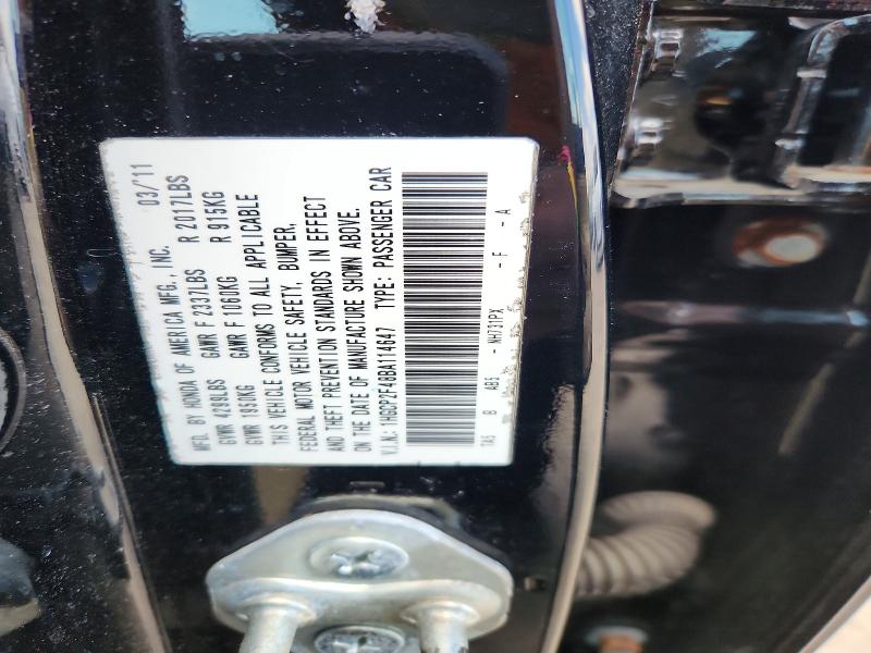 Aukcja sprzedaży 2011 Honda Accord, vin: 1HGCP2F48BA114647, numer aukcji: 54371726