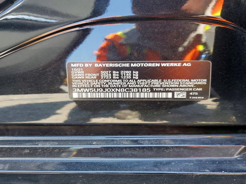 Aukcja sprzedaży 2022 Bmw M240xi, vin: 3MW5U9J0XN8C38185, numer aukcji: 55194086