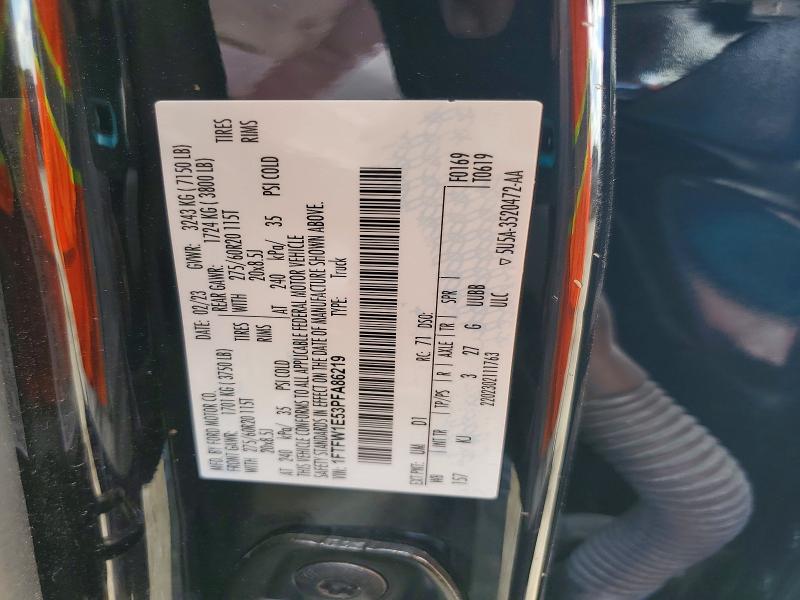 Aukcja sprzedaży 2023 Ford F150, vin: 1FTFW1E53PFA86219, numer aukcji: 53202066