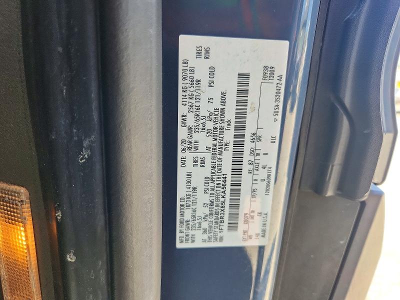 Продаж на аукціоні авто 2020 Ford Transit, vin: 1FTBR3X85LKA56441, номер лоту: 53851296