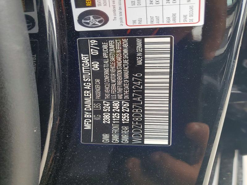 Продаж на аукціоні авто 2020 Mercedes-benz E, vin: WDDZF8DB7LA712476, номер лоту: 53966056