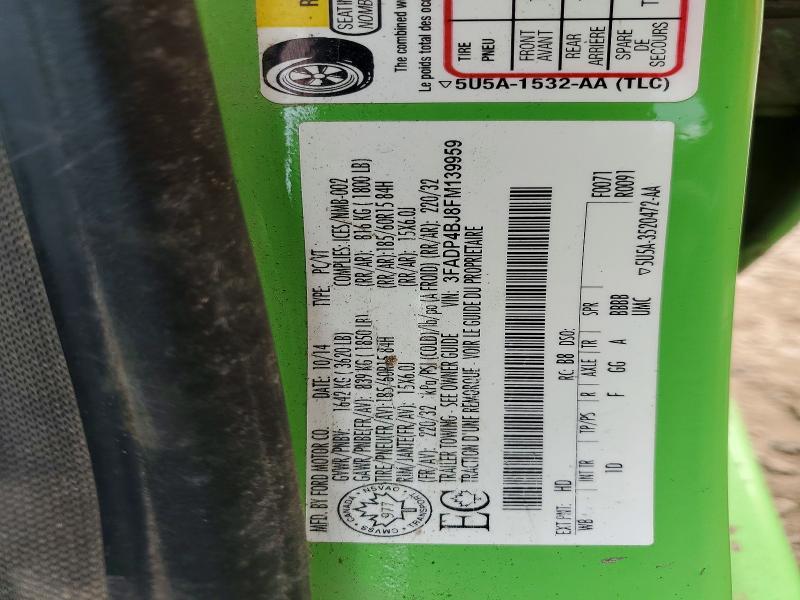 51656926 :رقم المزاد ، 3FADP4BJ8FM139959 vin ، 2015 Ford Fiesta مزاد بيع