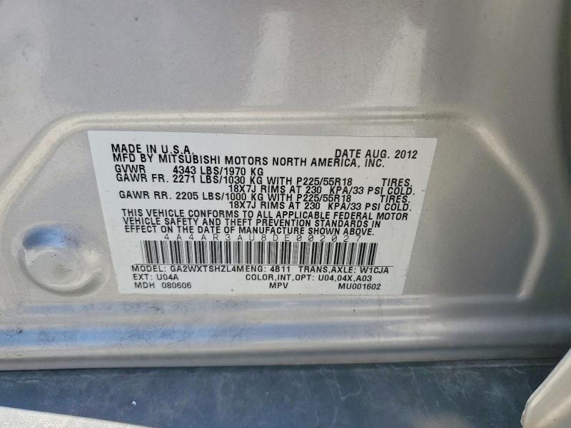 Продаж на аукціоні авто 2013 Mitsubishi Outlander Sport, vin: 4A4AR3AU8DE002027, номер лоту: 53558006