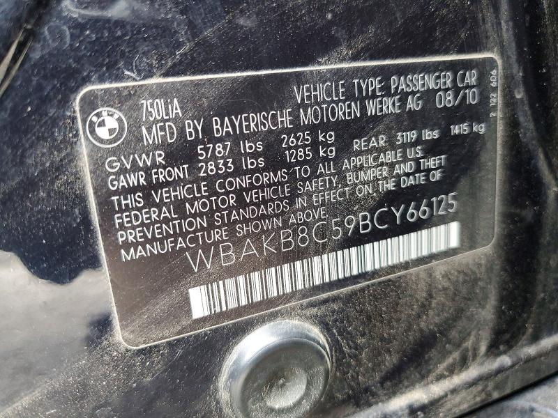 Aukcja sprzedaży 2011 Bmw 750, vin: WBAKB8C59BCY66125, numer aukcji: 53391806