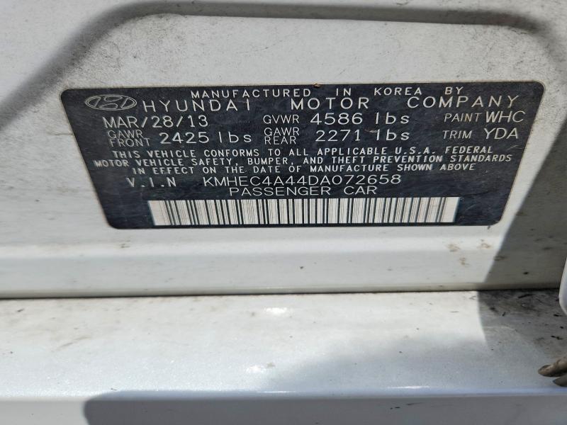 Продаж на аукціоні авто 2013 Hyundai Sonata, vin: KMHEC4A44DA072658, номер лоту: 52715576
