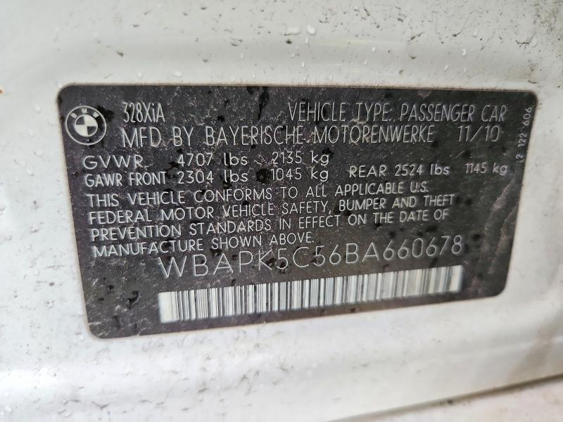 52482386 :رقم المزاد ، WBAPK5C56BA660678 vin ، 2011 Bmw 3 Series مزاد بيع