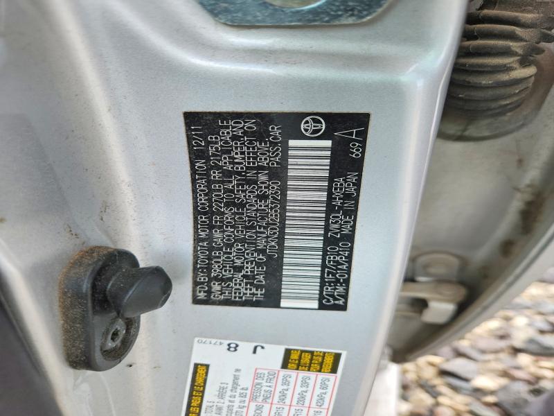 55334426 :رقم المزاد ، JTDKN3DU2B5372390 vin ، 2011 Toyota Prius مزاد بيع