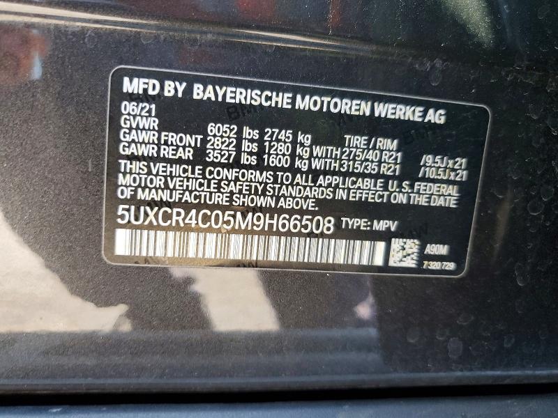Продажа на аукционе авто 2021 Bmw X5, vin: 5UXCR4C05M9H66508, номер лота: 52440316