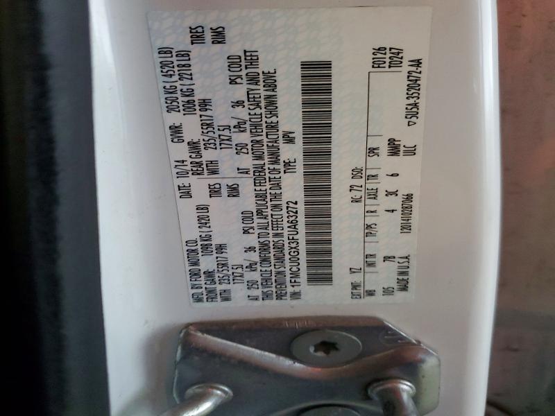 Продаж на аукціоні авто 2015 Ford Escape, vin: 1FMCU0GX3FUA63272, номер лоту: 55385766