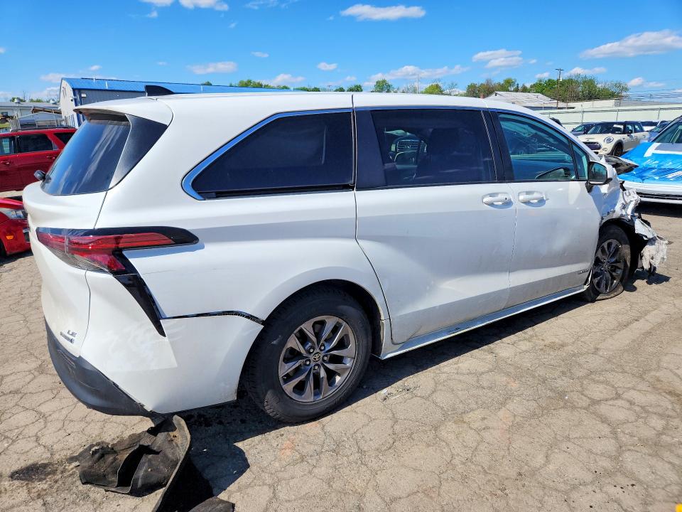 2021 Toyota Sienna მანქანა იყიდება აუქციონზე, vin: 5TDKRKEC9MS063954, აუქციონის ნომერი: 52689226