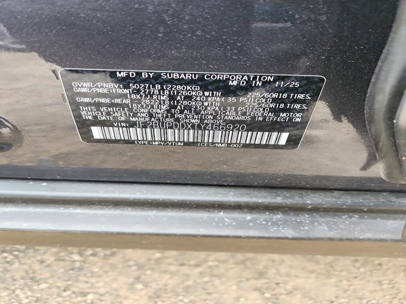 Aukcja sprzedaży 2026 Subaru Outback, vin: JF2BUPDDXTY466920, numer aukcji: 54821736