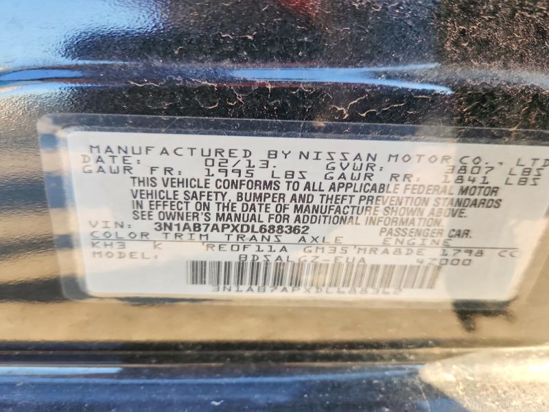 53354366 :رقم المزاد ، 3N1AB7APXDL688362 vin ، 2013 Nissan Sentra مزاد بيع