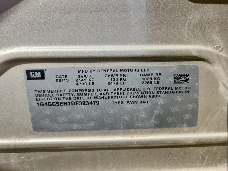 Продажа на аукционе авто 2013 Buick Lacrosse, vin: 1G4GC5ER1DF323479, номер лота: 52500156