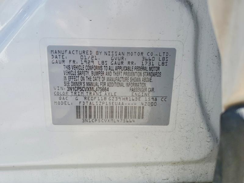 Продажа на аукционе авто 2021 Nissan Kicks, vin: 3N1CP5CVXML475664, номер лота: 50686916