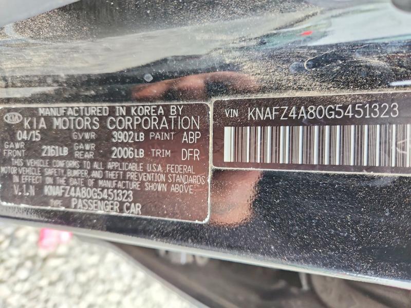 51986486 :رقم المزاد ، KNAFZ4A80G5451323 vin ، 2016 Kia Forte مزاد بيع