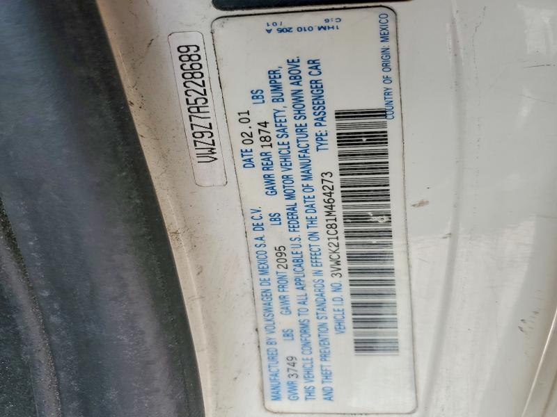 Продаж на аукціоні авто 2001 Volkswagen New Beetle, vin: 3VWCK21C81M464273, номер лоту: 53296506