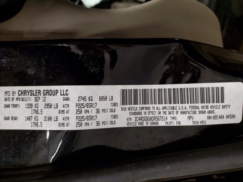 Продаж на аукціоні авто 2013 Dodge Grand Caravan, vin: 2C4RDGBG0DR567514, номер лоту: 55106526