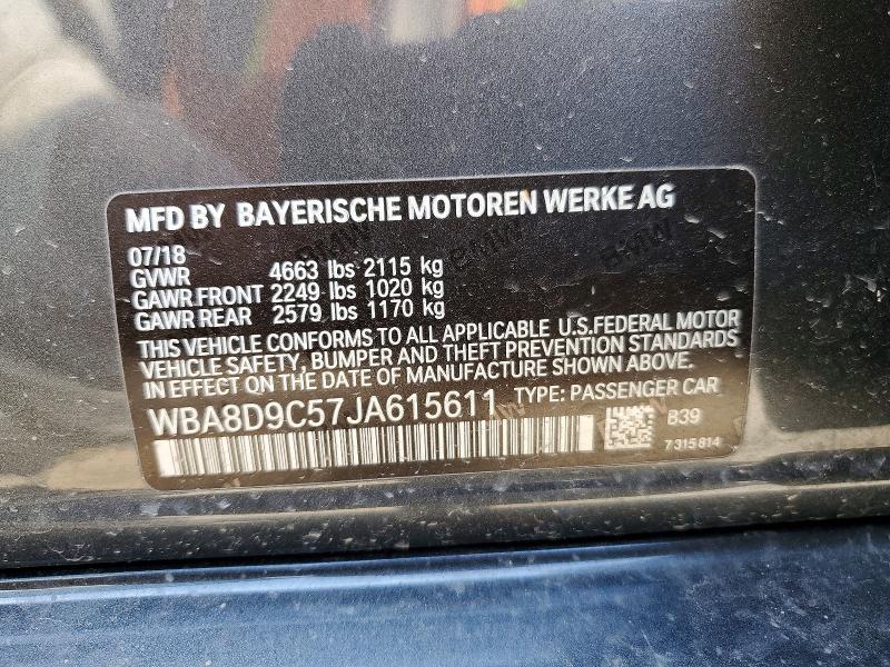 Продажа на аукционе авто 2018 Bmw 330, vin: WBA8D9C57JA615611, номер лота: 53112156