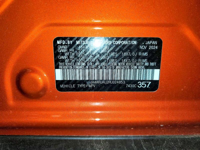2024 Mitsubishi Outlander Sport მანქანა იყიდება აუქციონზე, vin: JA4ARUAU2RU024853, აუქციონის ნომერი: 54419886