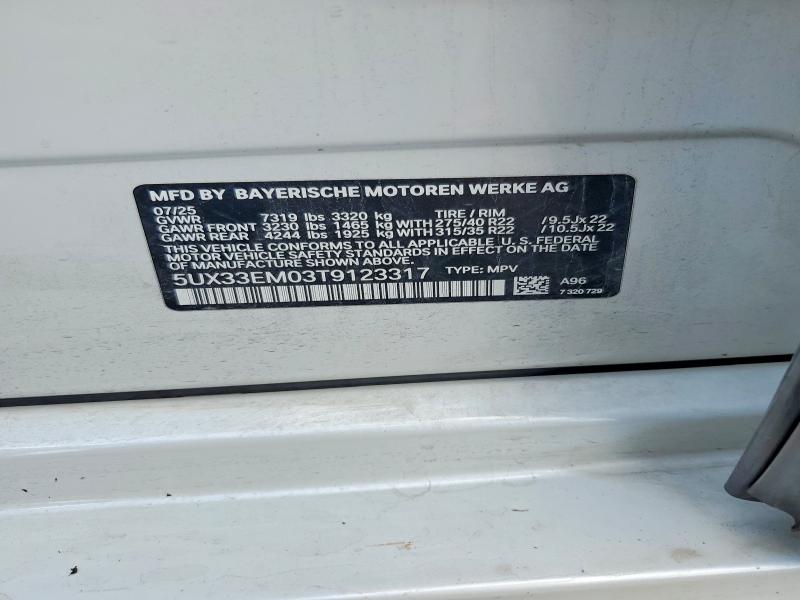 Продаж на аукціоні авто 2026 Bmw X7, vin: 5UX33EM03T9123317, номер лоту: 54039416