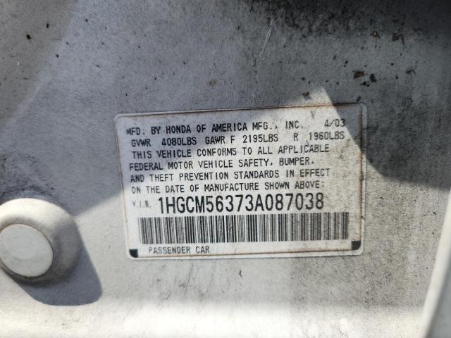 Продажа на аукционе авто 2003 Honda Accord, vin: 1HGCM56373A087038, номер лота: 54803836