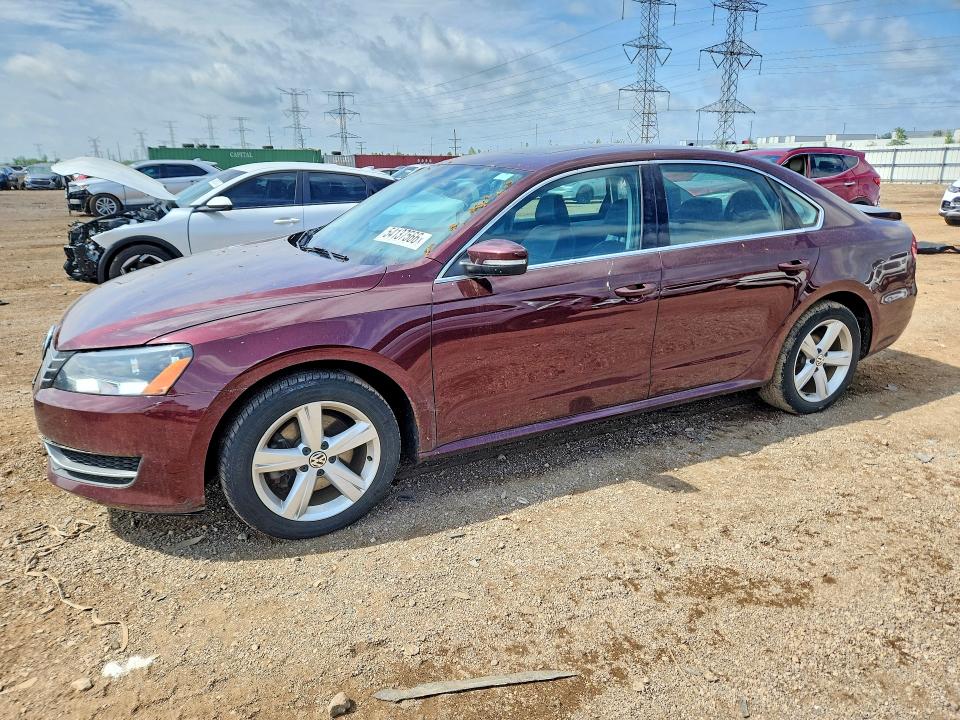 Auction sale of the 2013 Volkswagen Passat, vin: 1VWBH7A37DC091126, lot number: 54137566