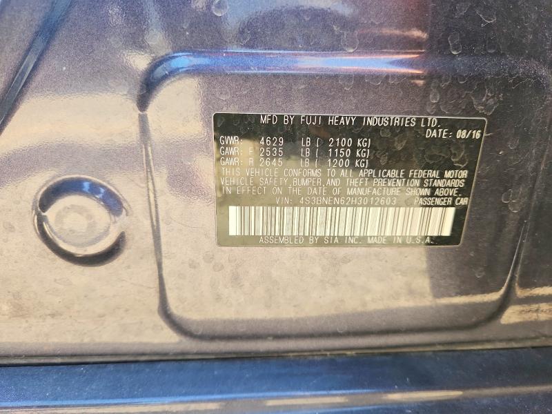 Aukcja sprzedaży 2017 Subaru Legacy, vin: 4S3BNEN62H3012603, numer aukcji: 53398636