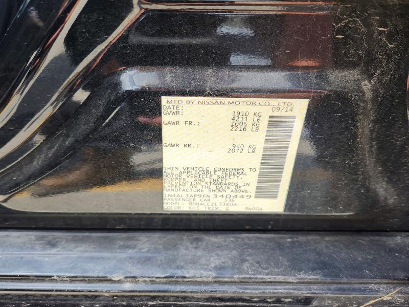 Aukcja sprzedaży 2015 Nissan Altima, vin: 1N4AL3AP9FN340449, numer aukcji: 55361866