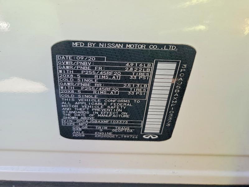 Продаж на аукціоні авто 2021 Infiniti Qx50, vin: 3PCAJ5BAXMF103373, номер лоту: 53718686